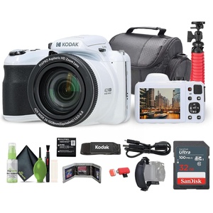 image:imageKodak PIXPRO AZ425 20MP 42x Zoom Vlogging Digital Camera Black BundleWhite