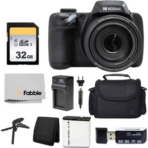 image:imageKodak PIXPRO AZ528 16 MP Full HD Video Digital Camera Black with 52x Optical Zoom Bundle with Accessories Including Protective Camera Case Battery amp Charger 32GB SD Card Tripod and More
