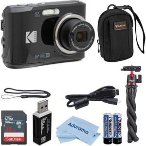 image:imageKodak PIXPRO FZ45 Friendly Zoom 16MP Full HD Digital Camera Bundle with 32GB Memory Card and Camera Bag Flexible Tripod and Card Reader BlueBlack