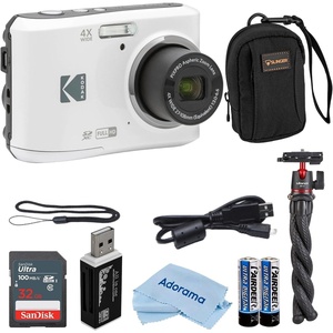 image:imageKodak PIXPRO FZ45 Friendly Zoom 16MP Full HD Digital Camera Bundle with 32GB Memory Card and Camera Bag Flexible Tripod and Card Reader BlueWhite