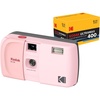 image:imageKODAK EC35 35mm Film Camera 35mm Reusable FocusFree Builtin Flash Slide Cover Beginner Friendly Film amp AA Battery are not Included Single Midnight BlackBlush Pink