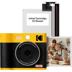 image:imageKODAK Mini Shot 4 ERA 4PASS 2in1 Instant Camera and Photo Printer 4x4 Yellow Camera  10 SheetsYellow